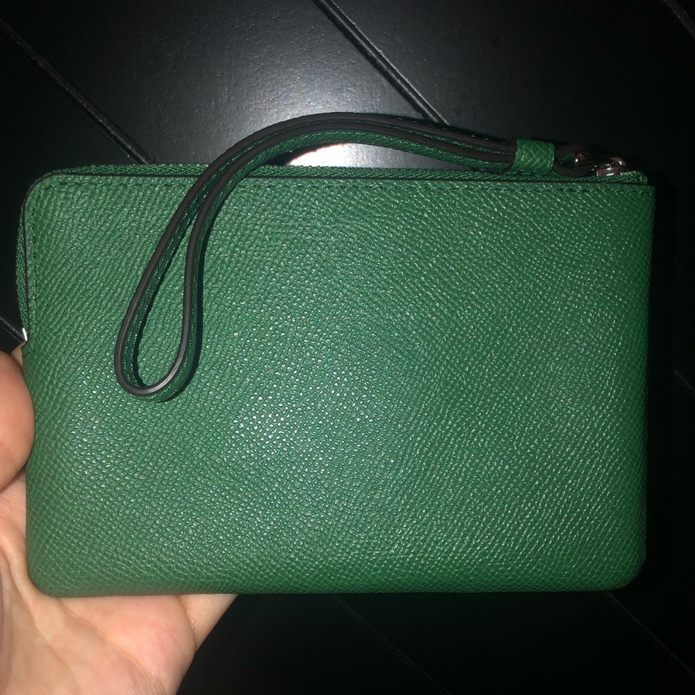Green Coach Wristlet - Picture 2 of 5
